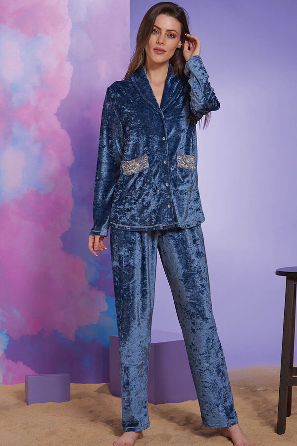 12240 Kadın Kadife Pijama Takım