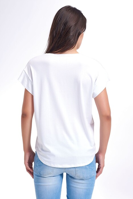 SEVİM - 12326 Kadın Viskon Basic T-Shirt (1)